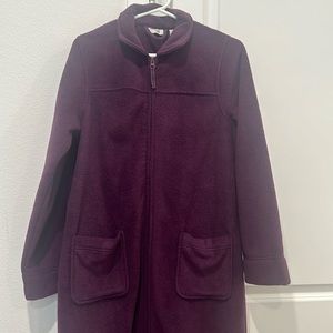 LL BEAN Women's Winter Fleece Robe, Zip-Front -small